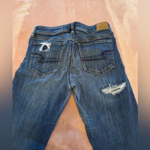 Distressed Blue Women's Jeans - Picture 4 of 7